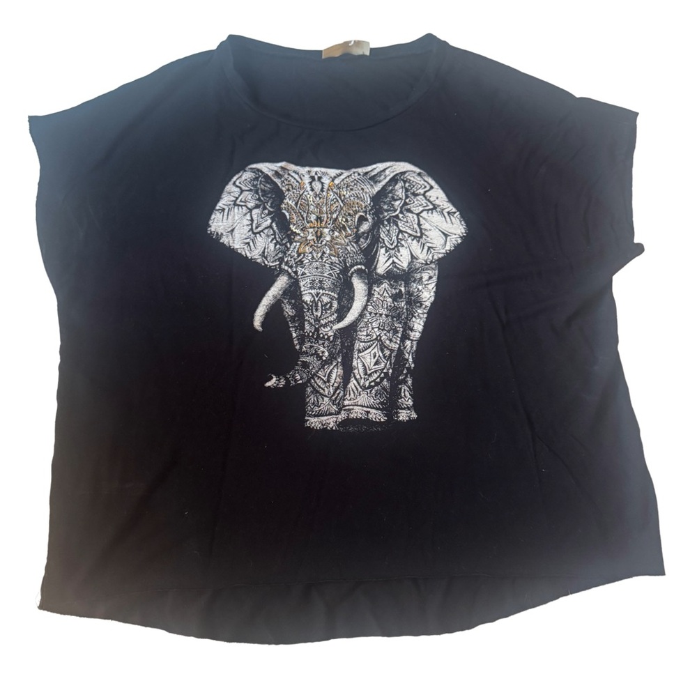 Enough About Me Black Elephant Graphic Tee